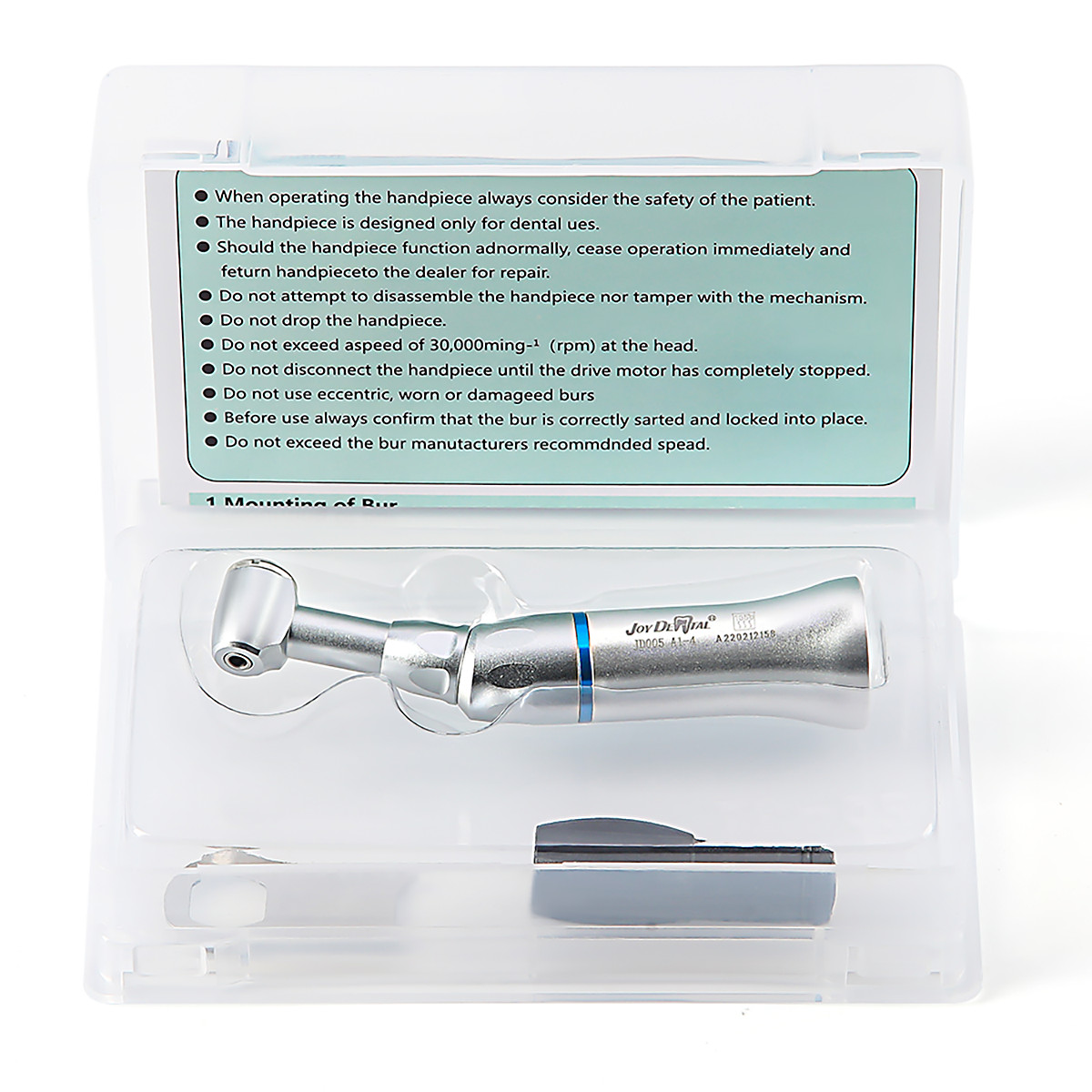 Joydental Dental Low Slow Speed Handpiece Contra Angle Push Button E-Type