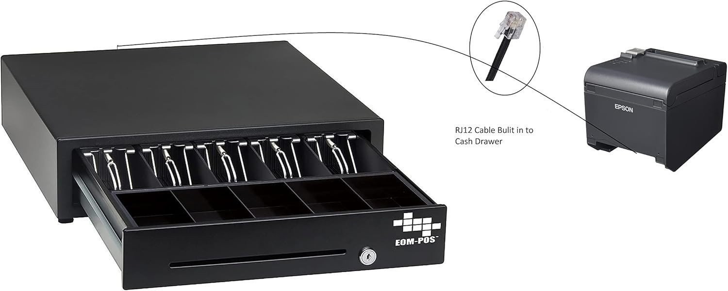 POS Hardware Bundle for SQUARE STAND – Cash Drawer, Receipt Printer, (Scanner)