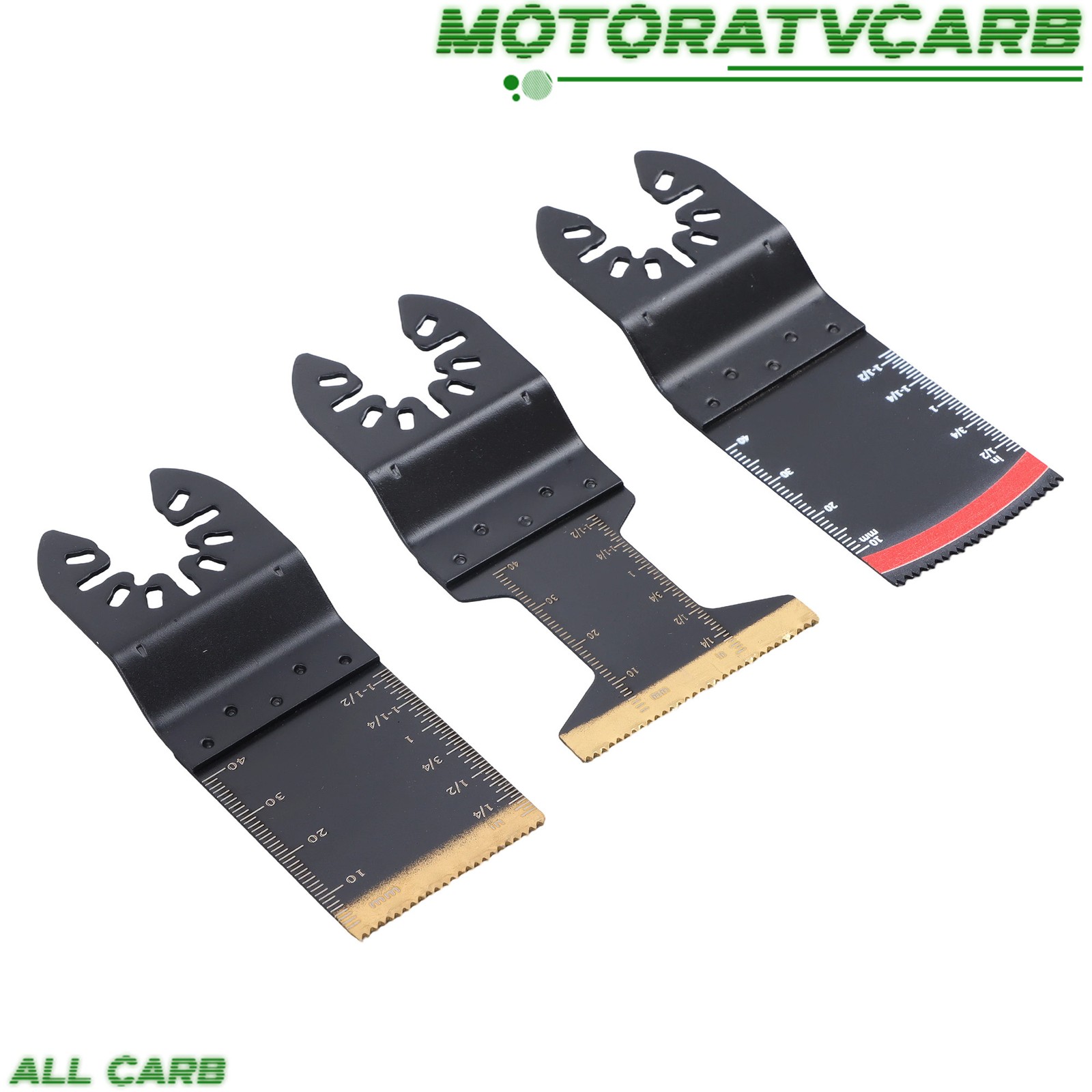 ALL-CARB Upgarded 25Pcs Multi Tool Blades Set Includes 5 Types Saw Blades Black