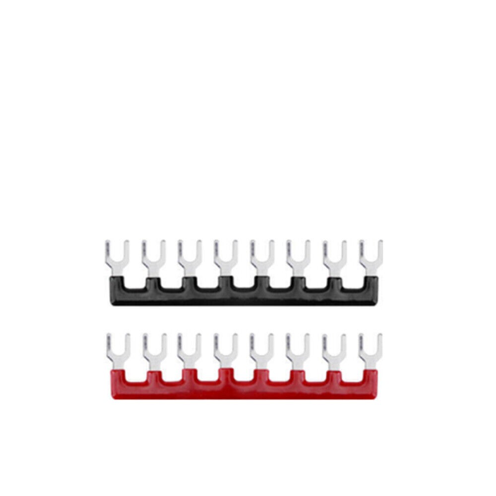 5 sets 600V 15A Dual Row 8 Position Screws Terminal Electric Barrier Strip Block