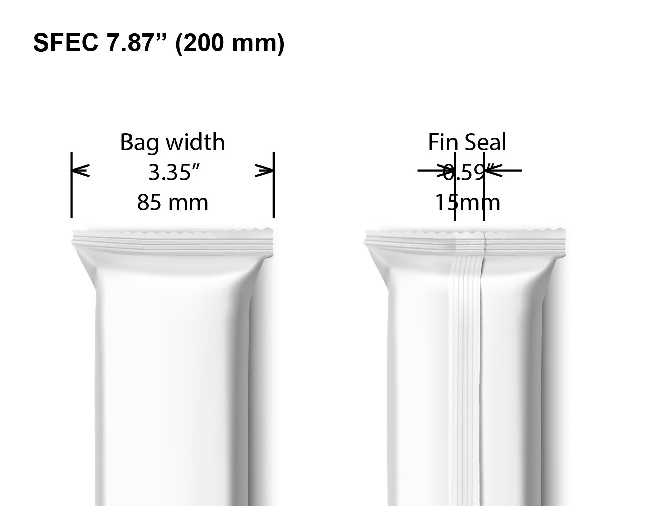Clear Heat Sealable Packaging Film Roll – Clear 7.87″ (200mm) Wide