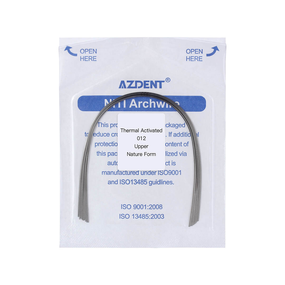 AZDENT Dental Orthodontic Heat Thermal Activated NITI Arch Wires Ovoid/Nature