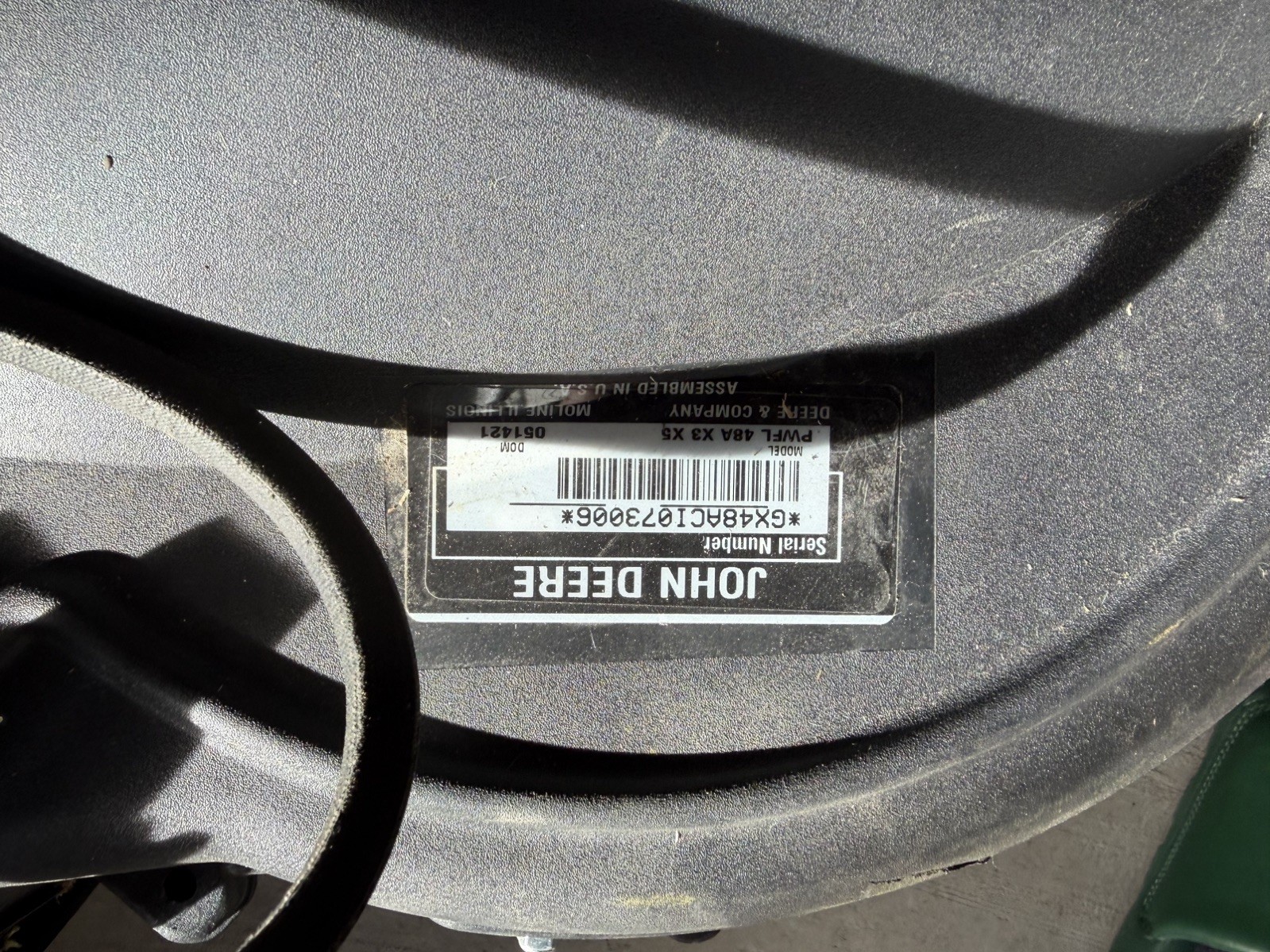 USED ONCE JOHN DEERE PWFL 48A X3 X5 POWER FLOW BLOWER 2 Available
