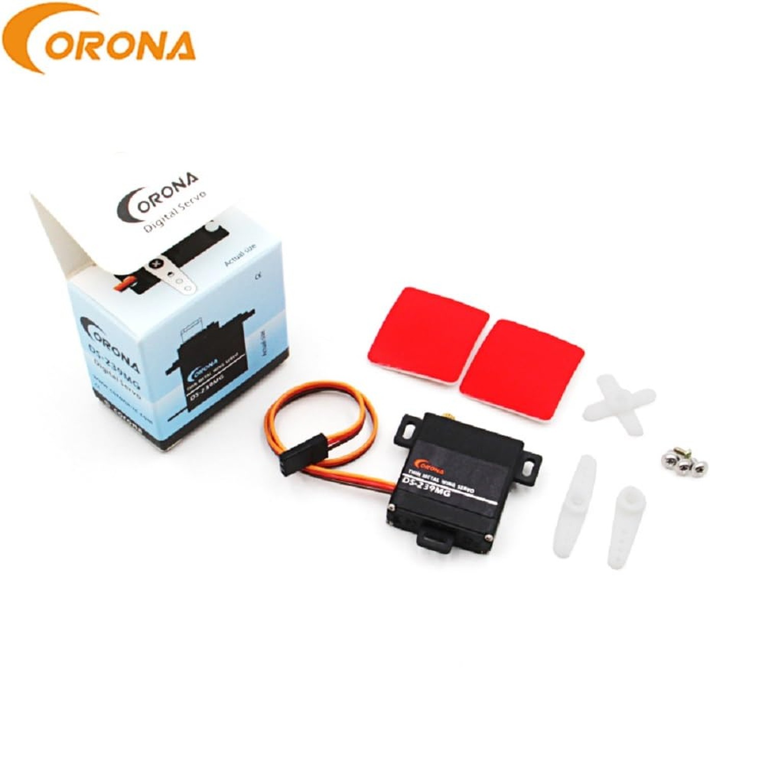 1PC Corona DS-239MG Digital Servo Metal gear Servo 4.0kg/0.15sec/ 22g thin me…