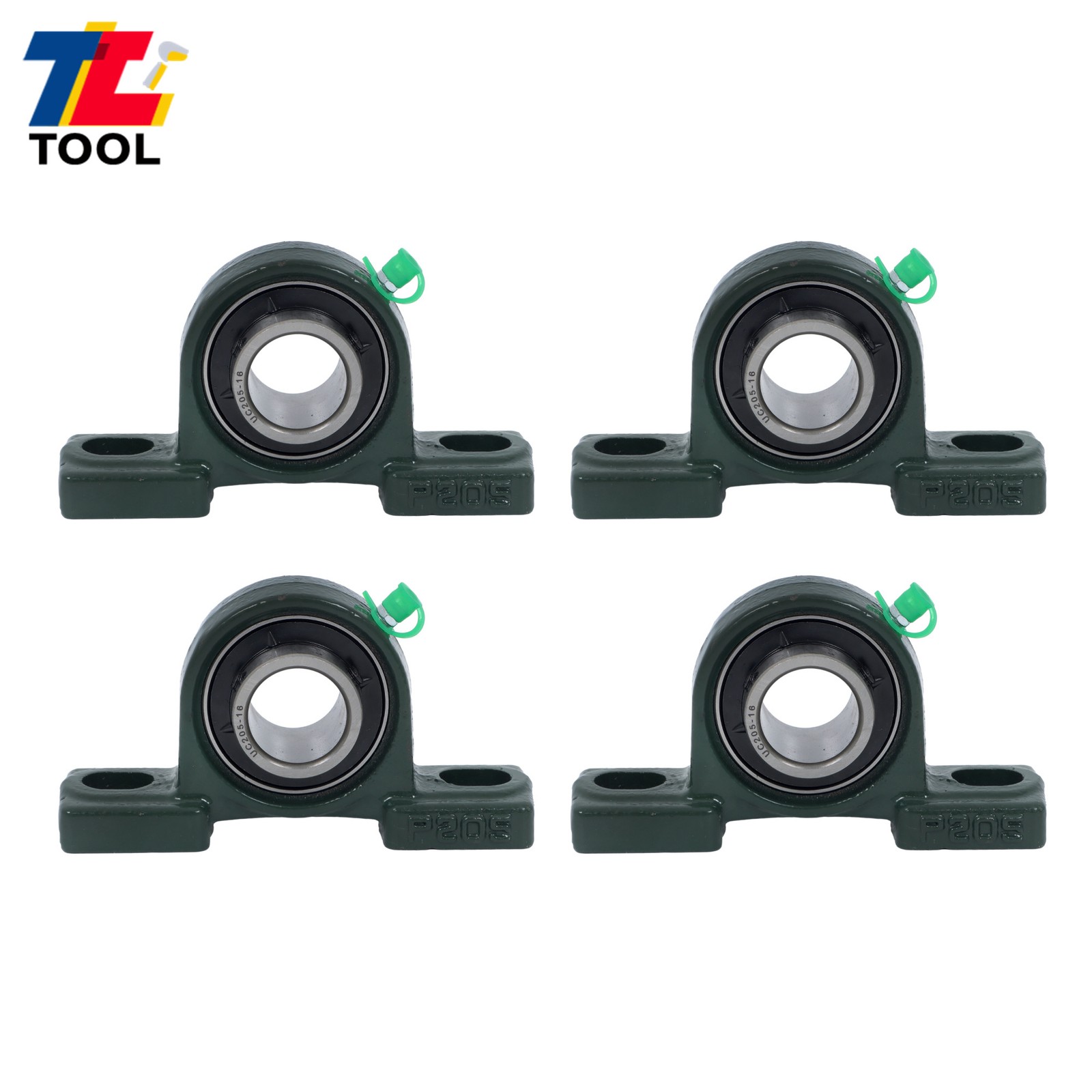 4pcs UCP205-16 Pillow Block Bearing 1″ Bore Solid Base 2-Bolt Self-Aligning