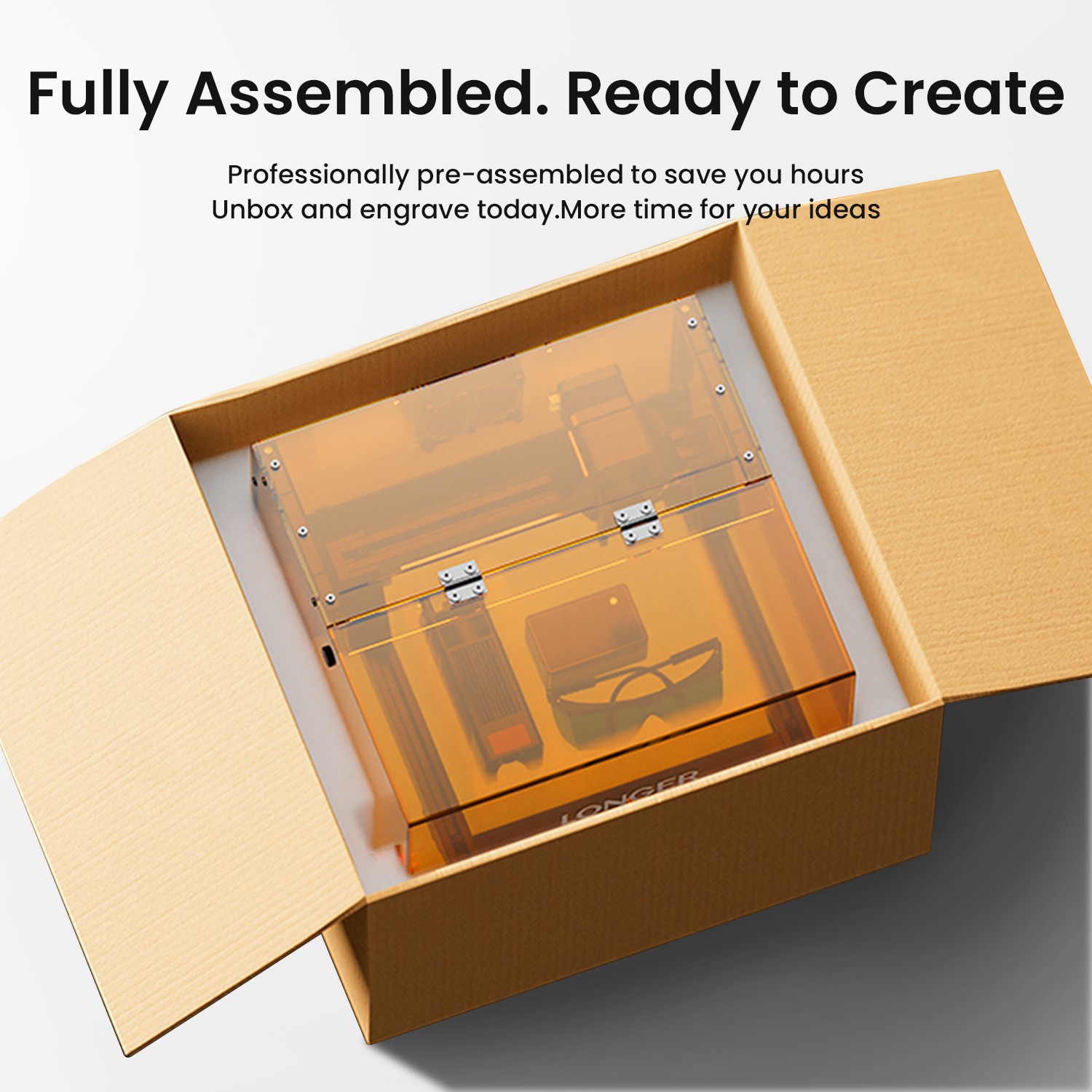 LONGER Ray5 miniS 3.5W Laser Engraver Machine, 12000mm/min, ?Free Honeycomb-400