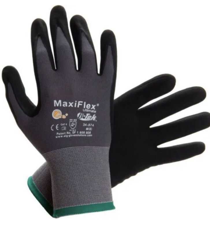 1 PR 34-874 MaxiFlex ATG Ultimate Nitrile Micro Nitrate Coated XL PIP