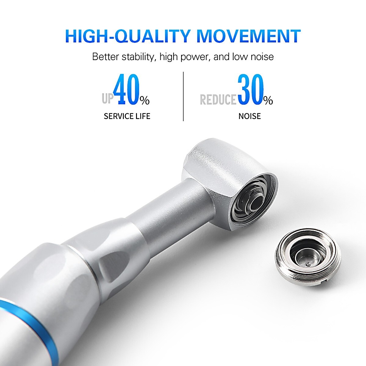 Joydental Dental Slow Low Speed Handpiece Contra Angle Push Button E-Type