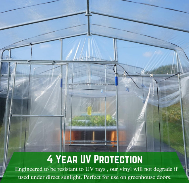 Farm Plastic Supply Clear Vinyl Sheeting 15 Mil 4’6″ x 50
