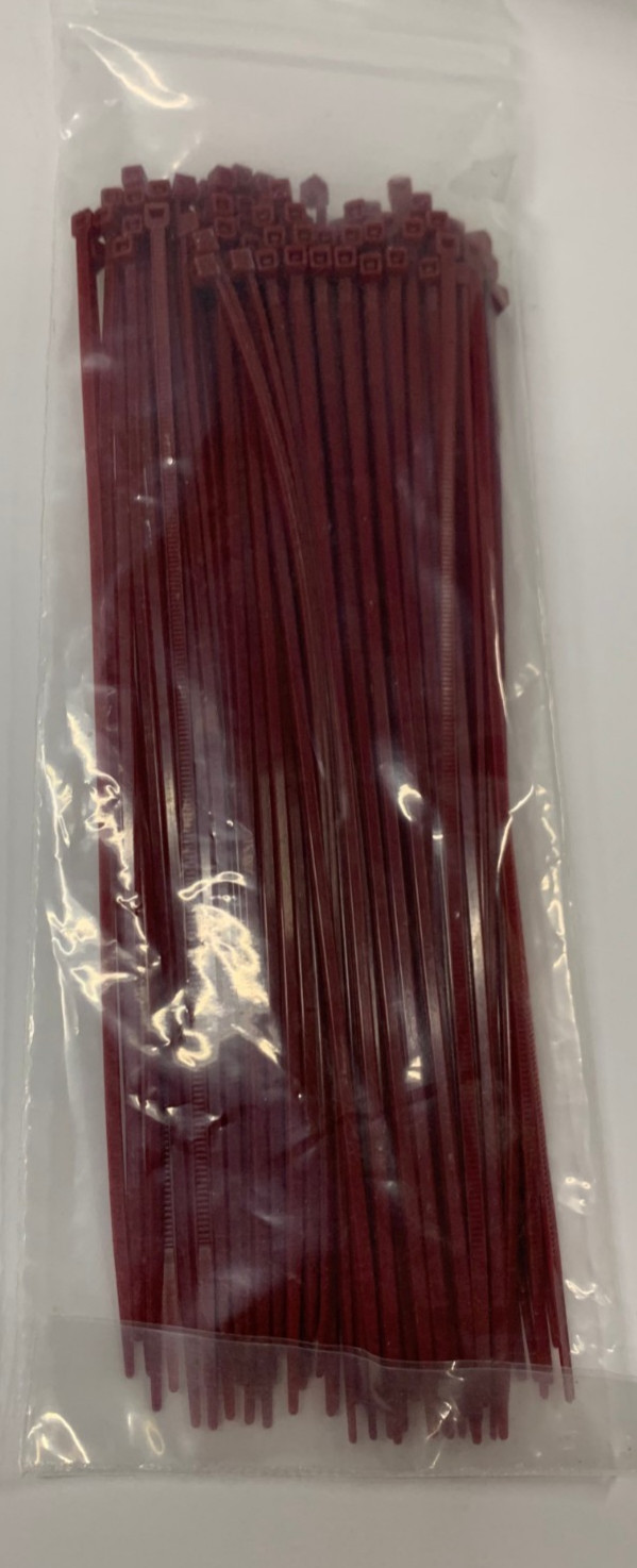 Platinum Tools 31026 8″ Air Handling Plenum Rated Cable Tie, Red, 100 pack