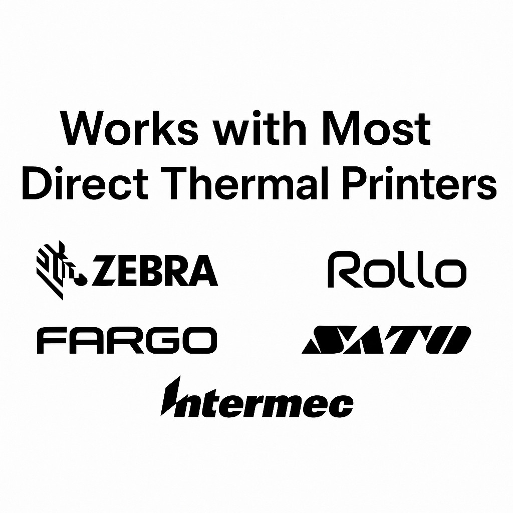 1000 4×6 Fanfold Direct Thermal Shipping Labels for Zebra and Rollo Printers