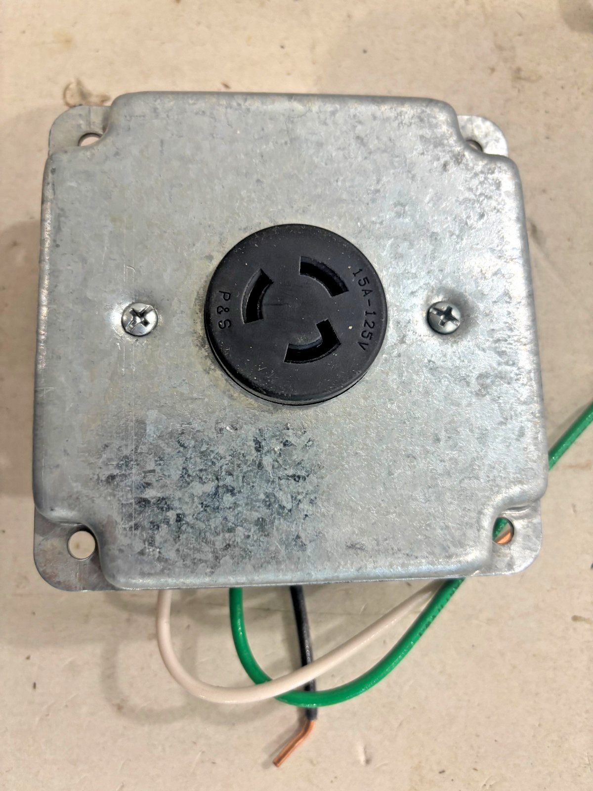 Lot of 8 – P&S L5-15R, 15A 125V Turn-Loc Single Receptacle with Steel Cover