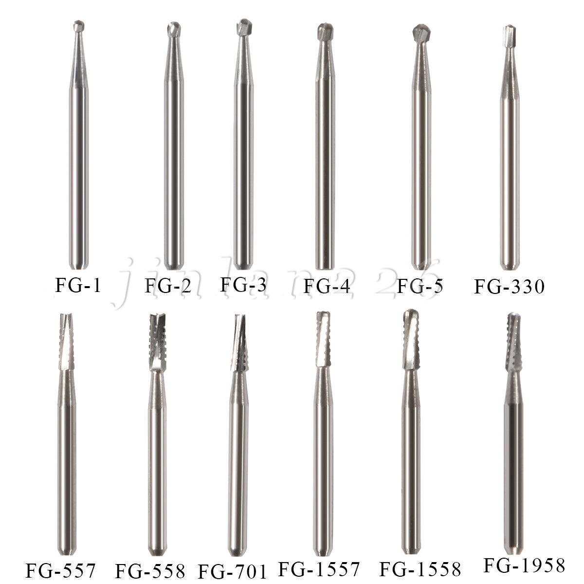 Dental Carbide Burs FG #1-5 557 Round for High Speed Handpiece 10 per package