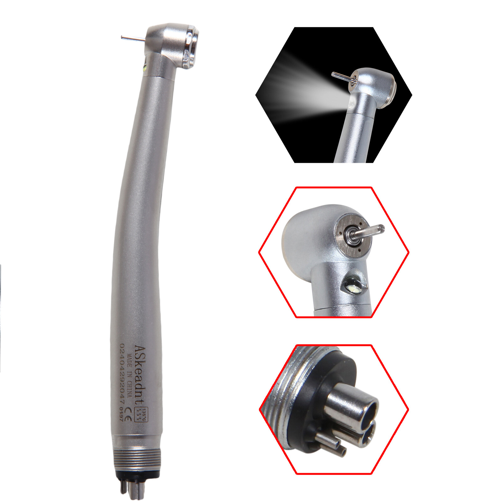 KaVo Style Dental Fiber Optic LED E-generator High Speed Handpiece Turbine 4HOLE