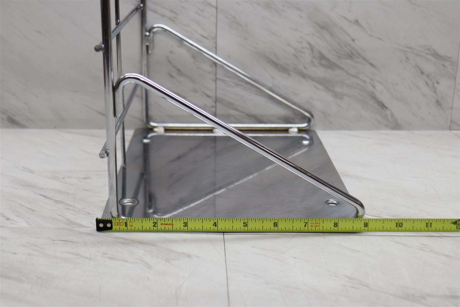 2 LOT – Chrome T-Shirt Shopping Bag Rack Stand Store Holder Dispenser Grocery