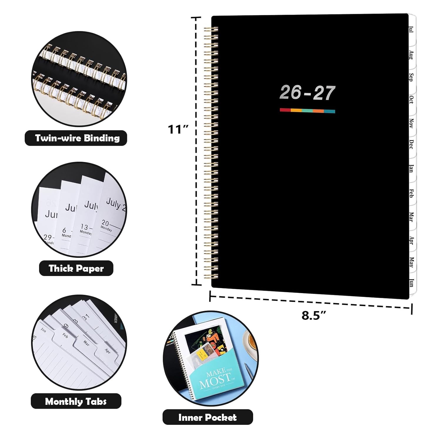 2027 Weekly and Monthly Planner, 2027 Organiser, Diary, Calendar, Daily,