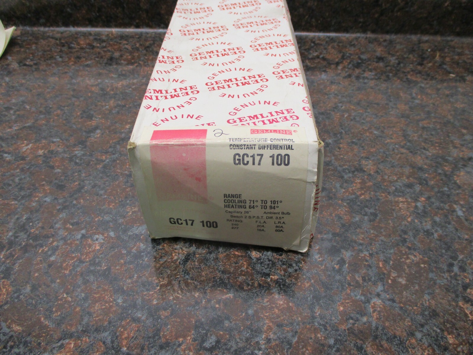 GEMLINE GC17 100 GC17-100 TEMPERATURE CONTROL CONSTANT DIFFERENTIAL NOS