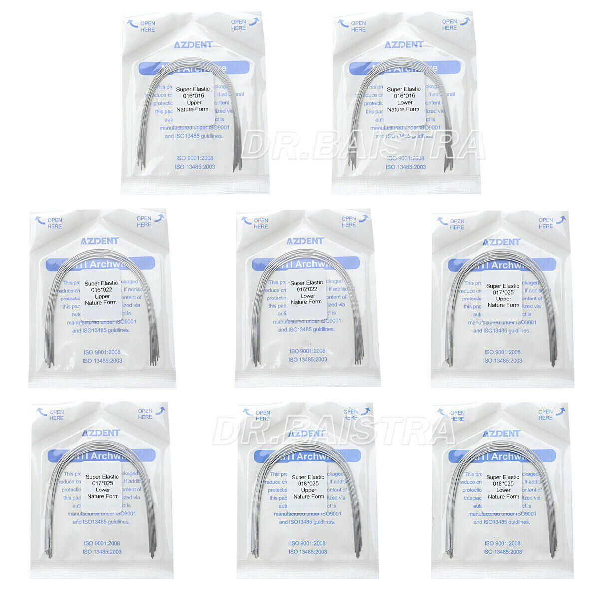 10X AZDENT Dental Orthodontic Super Elastic Niti Nature Rectangular Arch Wires