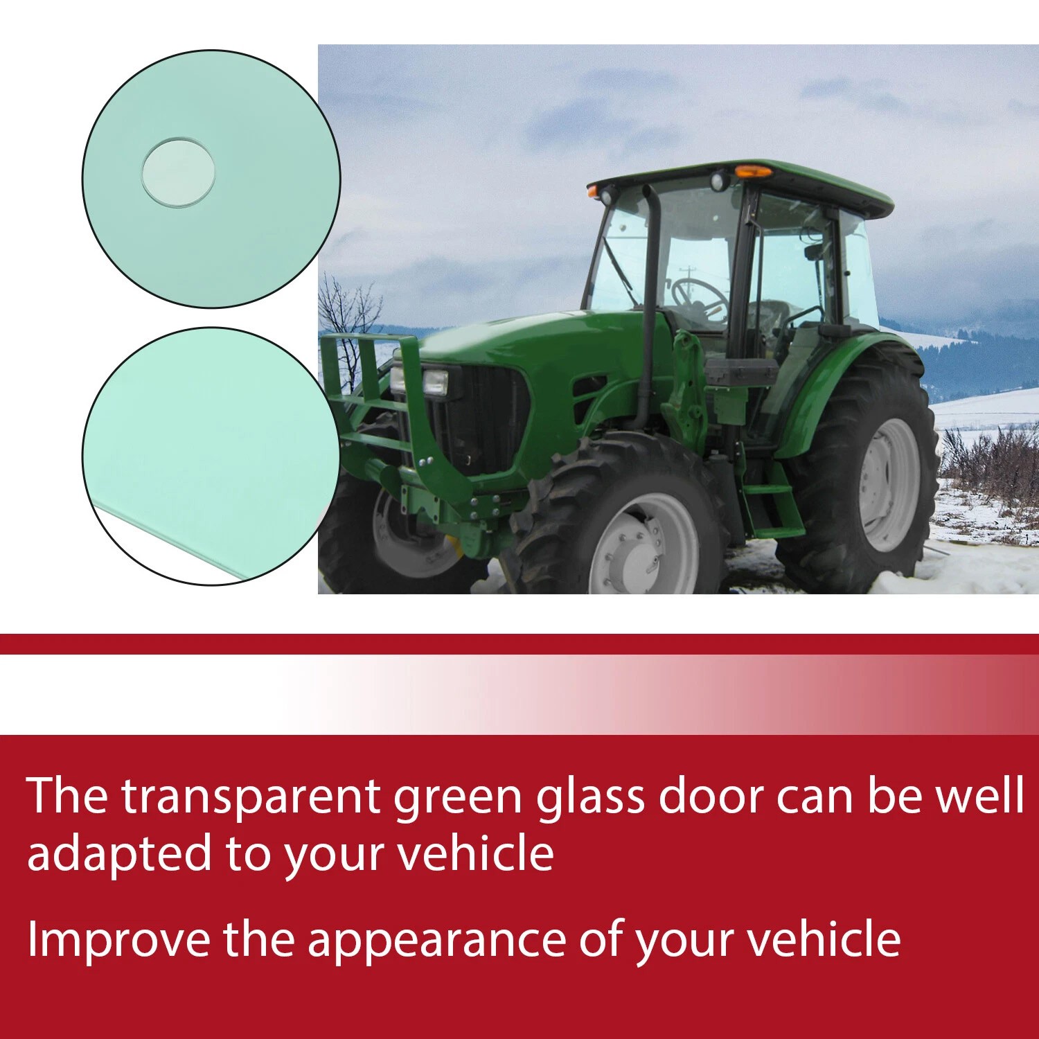 Left Cab Door Glass For John Deere 5075M 5080 5090 5100 6115 6140++ #R198624