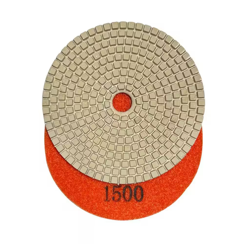 4 In. White Resin Polishing Pad Set (50,100,200,400,800,1500,3000 Grit, Metal Ba