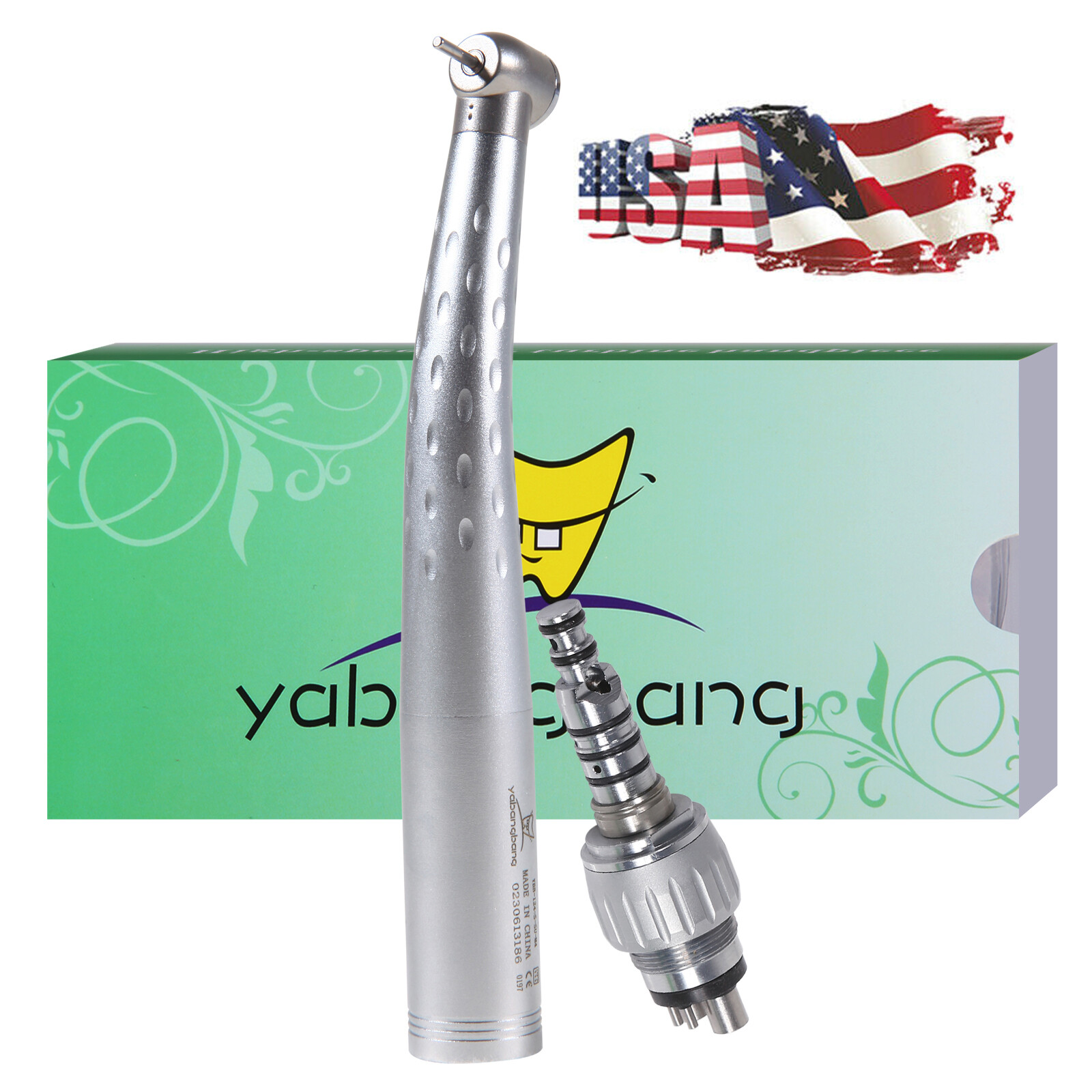 USA Dental High Speed Turbine Handpiece Standard Head w/ 4Hole Quick Coupler GB4