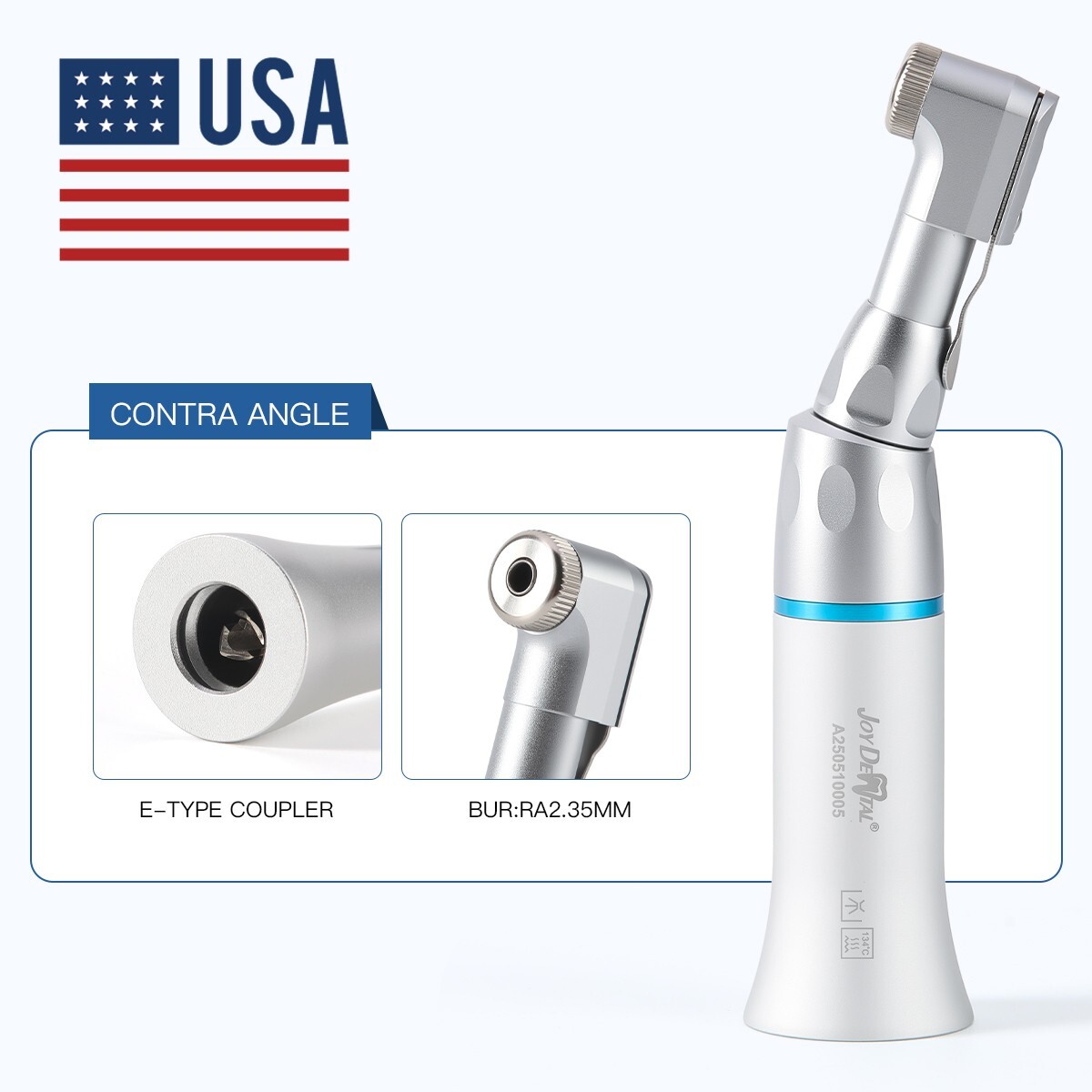 Dental Low Speed Straight Handpiece Kit Latch Contra Angle Air Motor 2/4 Holes
