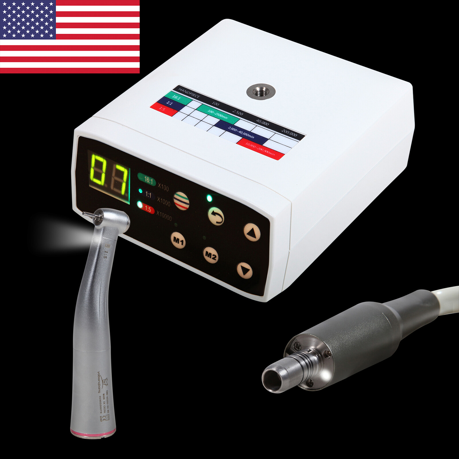 Dental Brushless LED Electric Micro Motor/1:5 Increasing Handpiece UPS