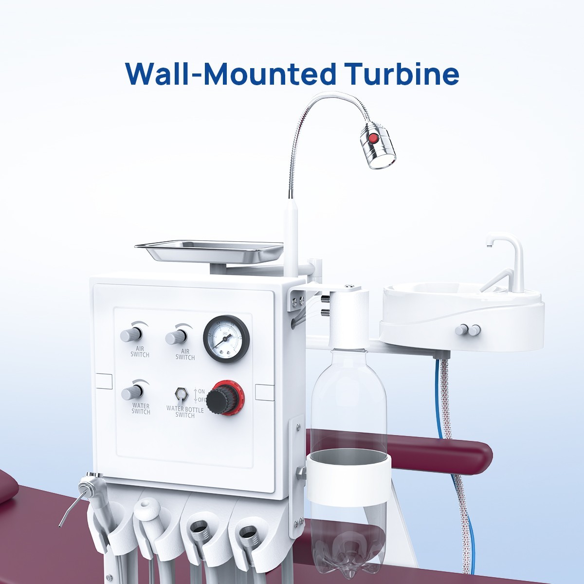 Dual Gauge Oil-Free Dental Air Compressor 58dB /Mobile Chair Air Turbine Unit
