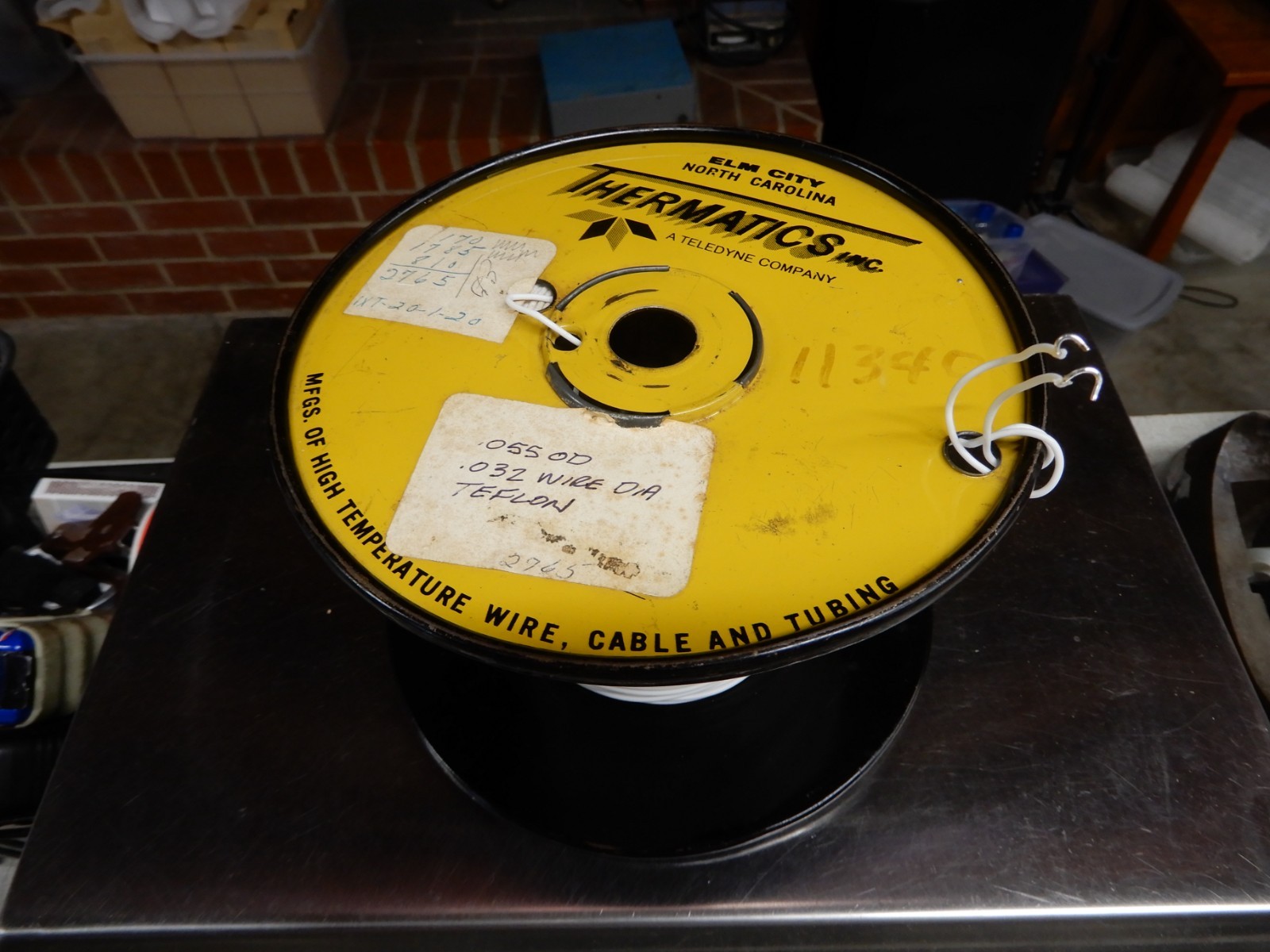 Thermonics Teflon Coated White Wire 20 Ga Solid At Least 2 Pieces 3 Pounds!
