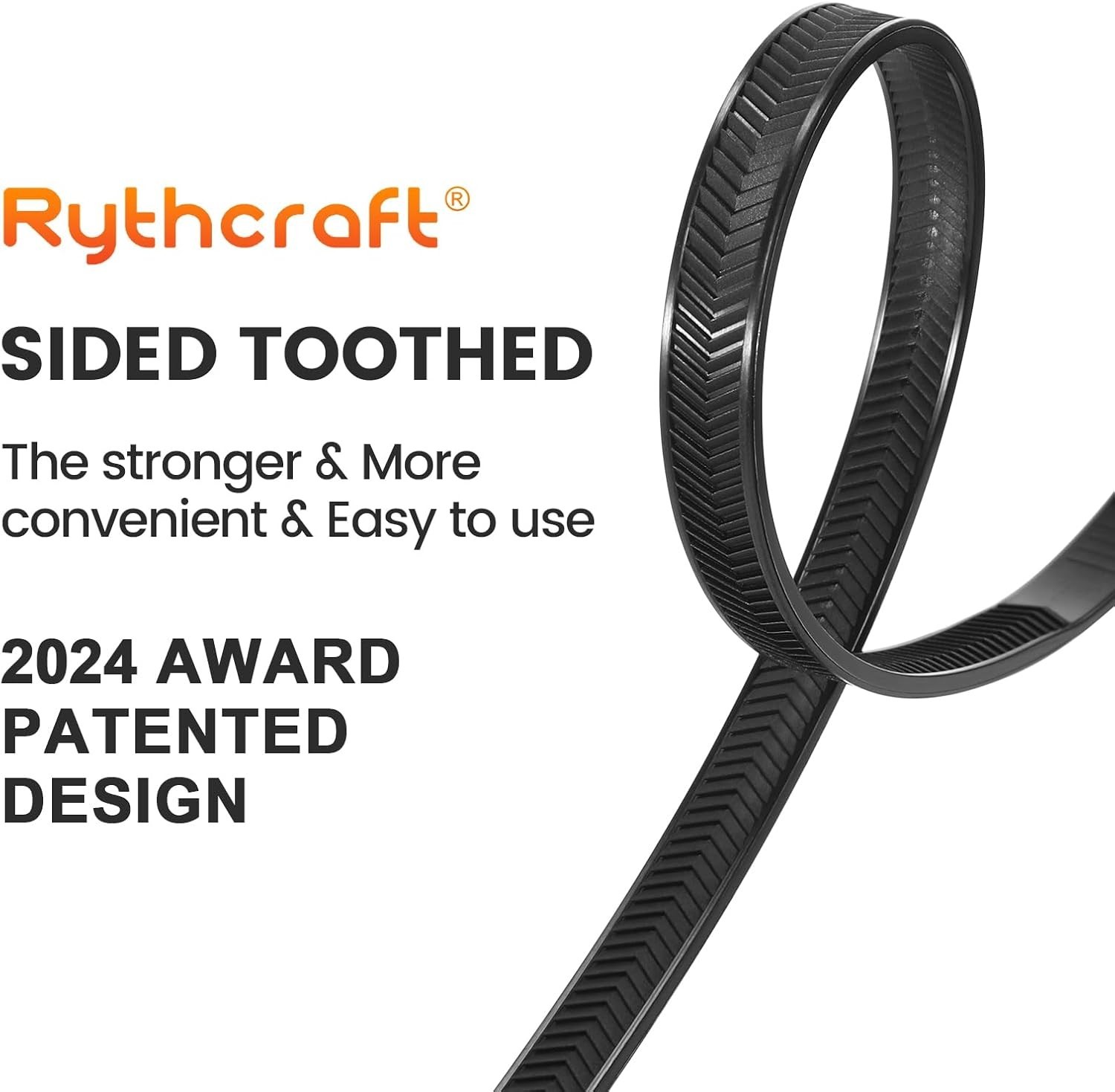 Zip Ties Heavy Duty 12 inch，V-Shaped Toothed Double Sided With 200 LBS Black