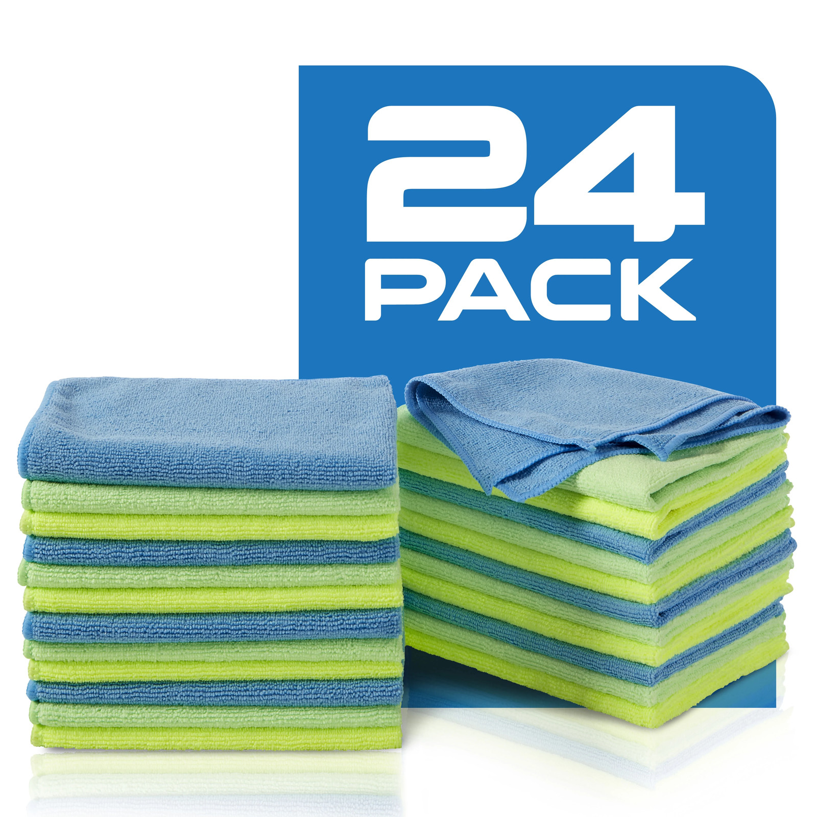 Zwipes Multicolor Microfiber Cleaning Cloths, 24 Pack