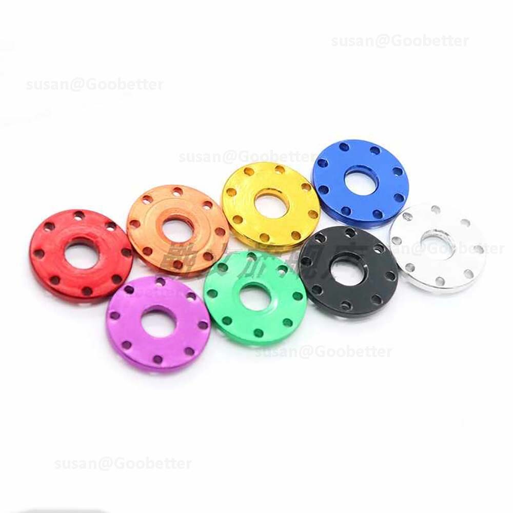 Aluminum Alloy M6 M8 Anodized Bolt Washers Gasket Drilled Spacer for Motorcycle