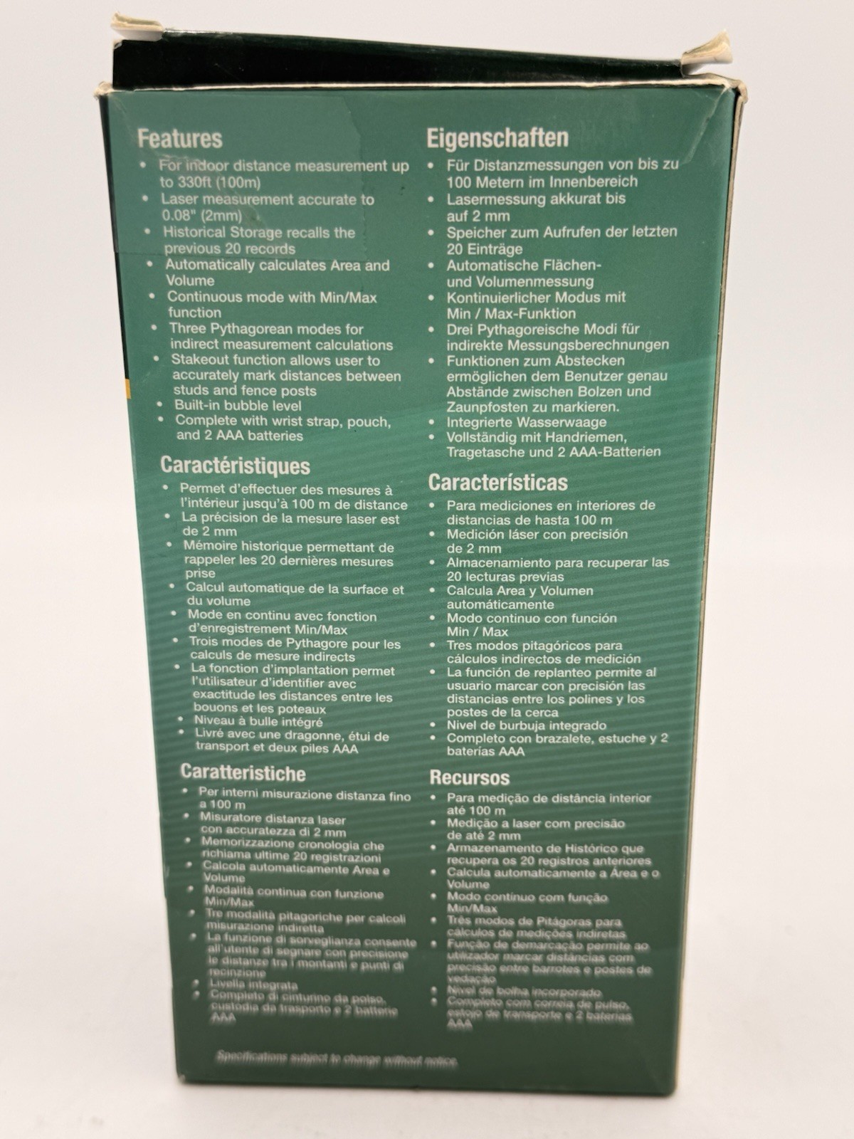Extech DT100M: 100M Laser Distance Meter