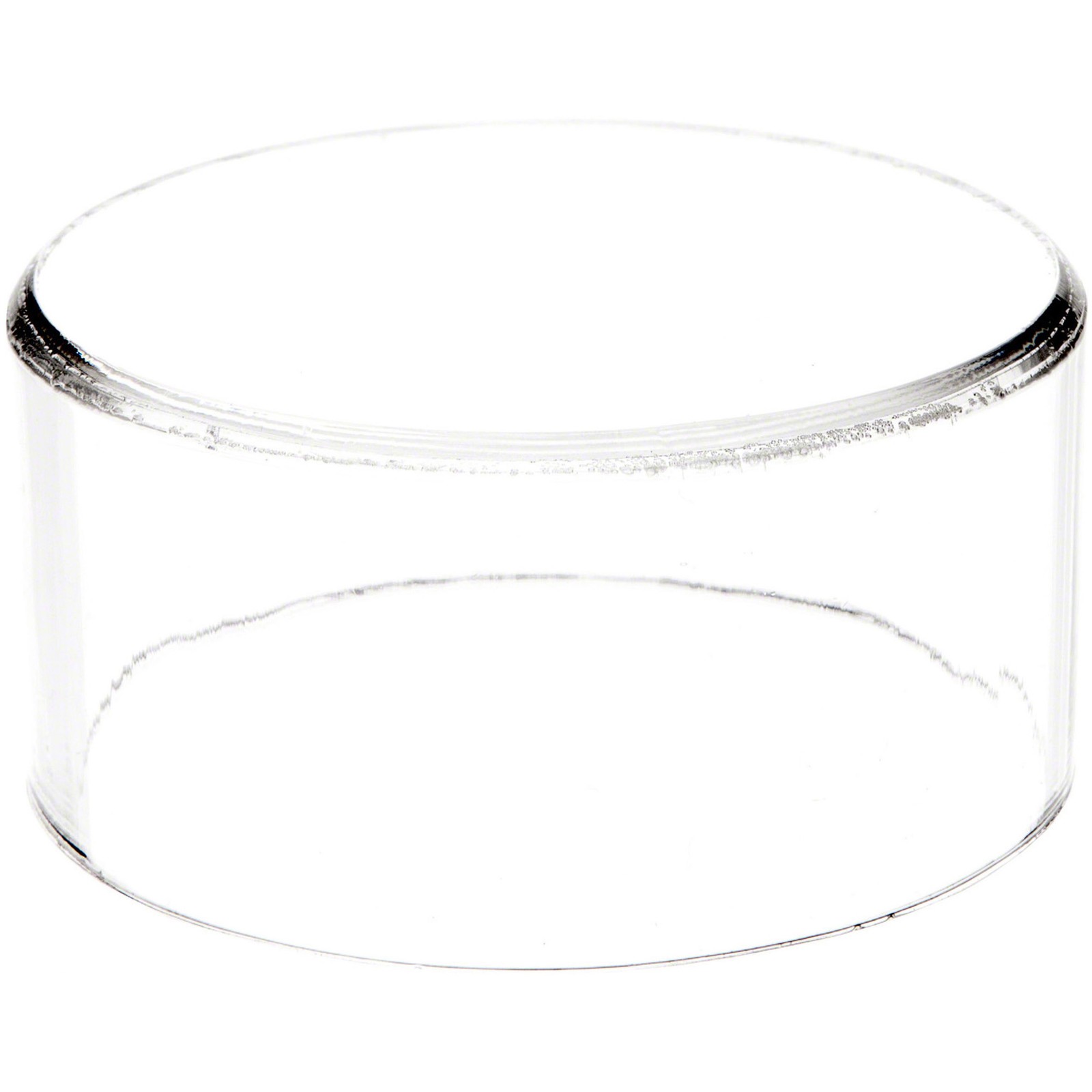 Plymor Clear Acrylic Round Cylinder Display Riser, 2″ H x 4″ D