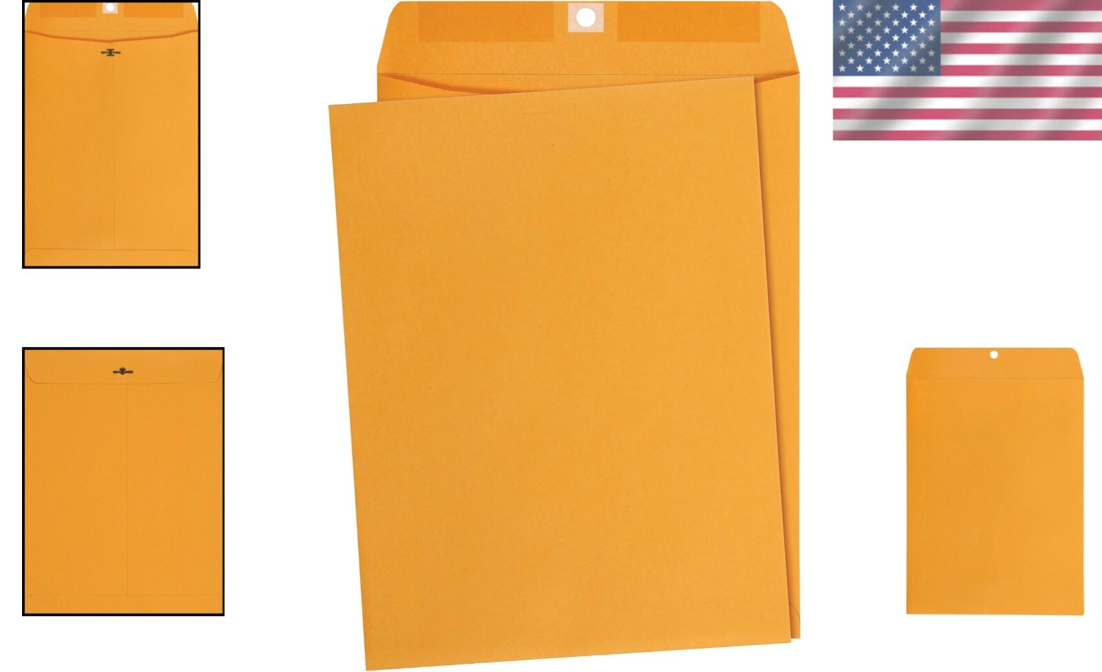 9 x 12-Inch Kraft Envelopes with Gummed Closure – 100-Pack, Perfect for Mailing