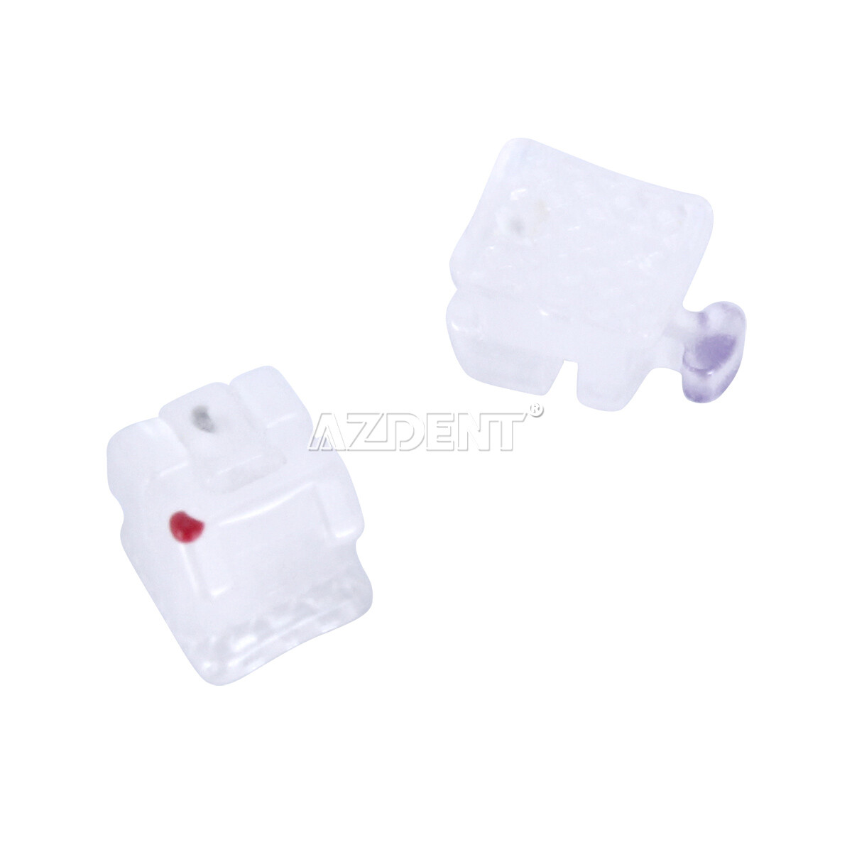 AZDENT Dental Self-Ligating Ceramic Bracket Braces Tool MBT Roth 0.022 Hooks 345