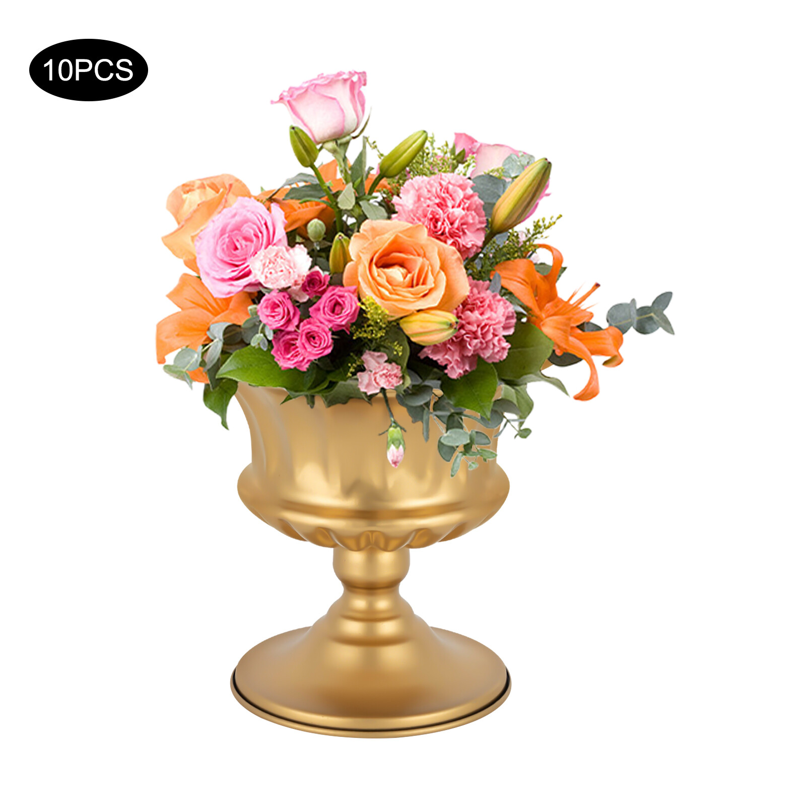 10-Piece Mini Iron Vases Set For Wedding Centerpieces Tabletop Decor