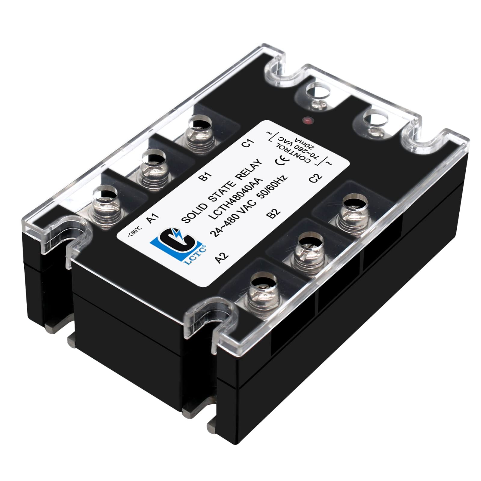 3 Phase Solid State Relay 40A AC to AC Input 70-280VAC Output 24-480VAC