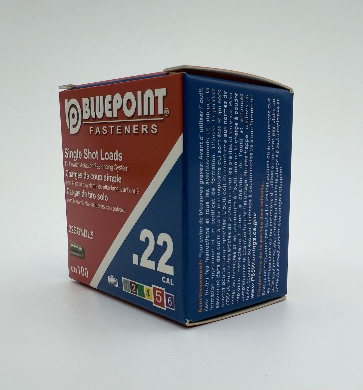 Bluepoint 22SGNDL5 Red .22 Caliber Neck Down Single Shot Powder Loads