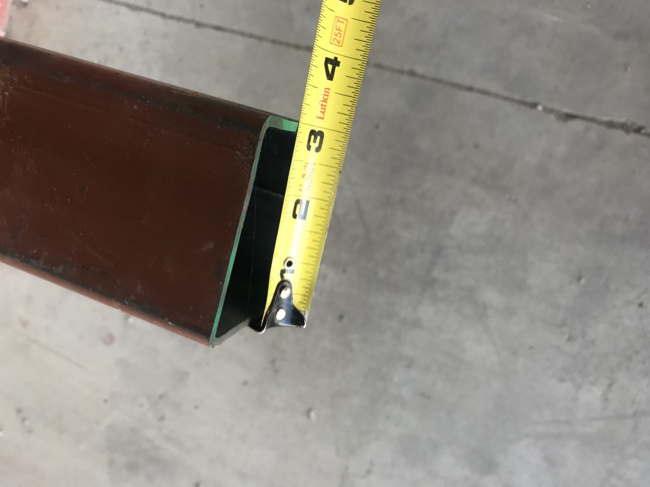 3 x 3 x 1/8 STEEL SQUARE TUBE 1PC 36 INCHES LONG