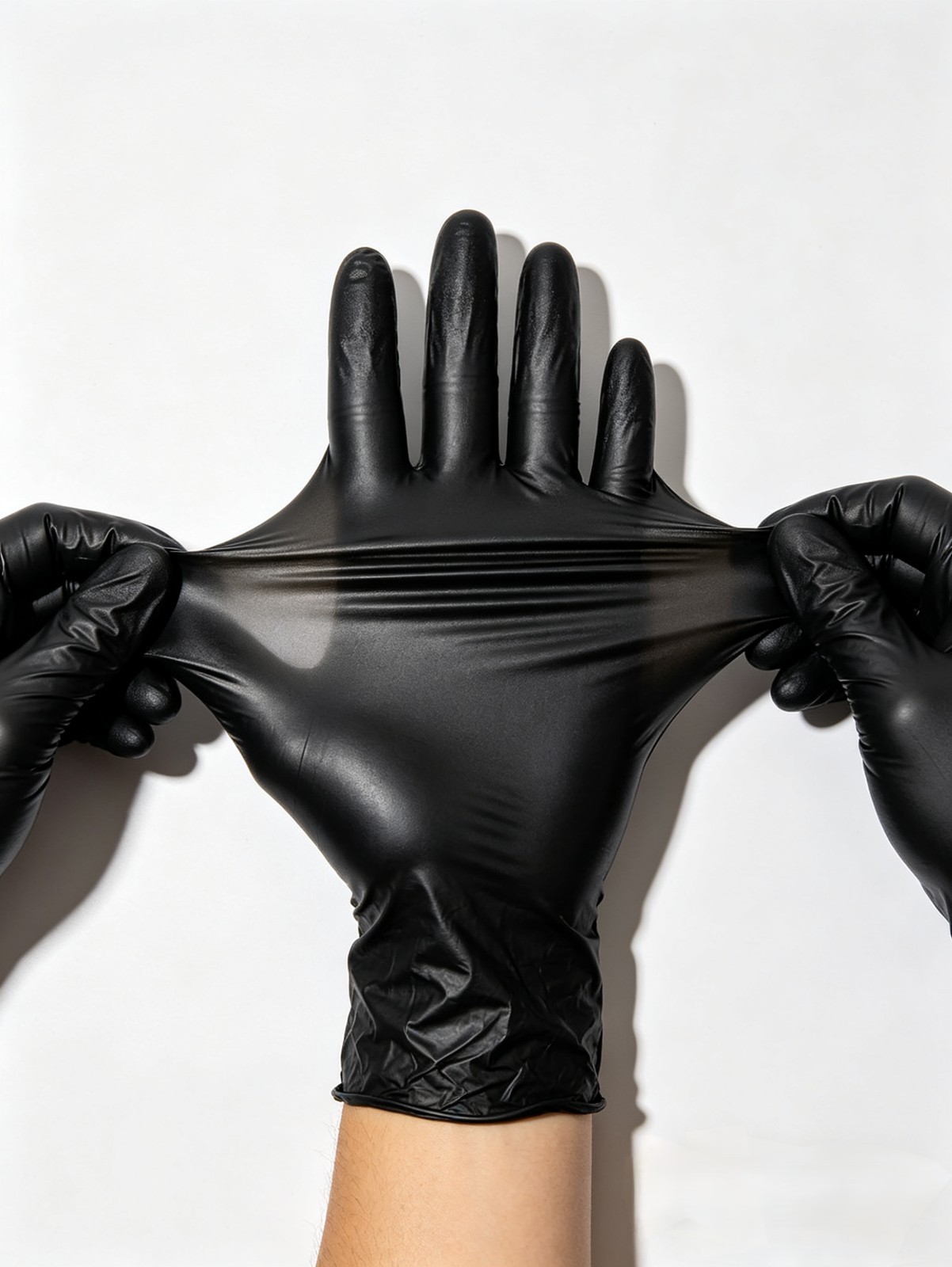 Heavy Duty Black Latex Gloves 5mil Disposable Powder-Free Food Safe