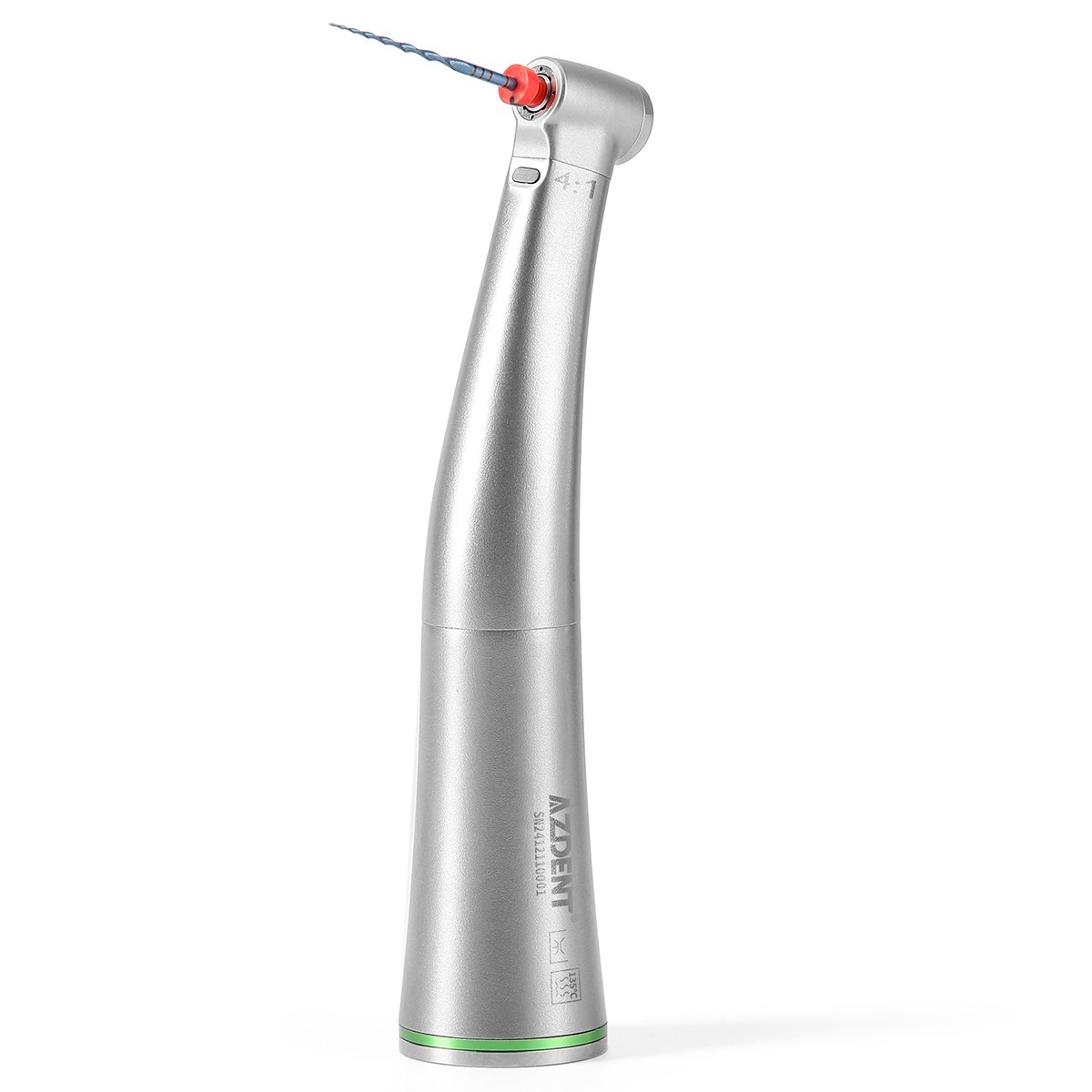 AZDENT Dental E-Type 4:1 Fiber Optic LED Endo & Prophy Contra Angle Handpiece