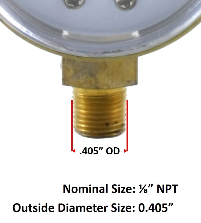 High Pressure Gauge for Propane Regulator 0-400 psi 2 inches – 1/8″ NPT Thread
