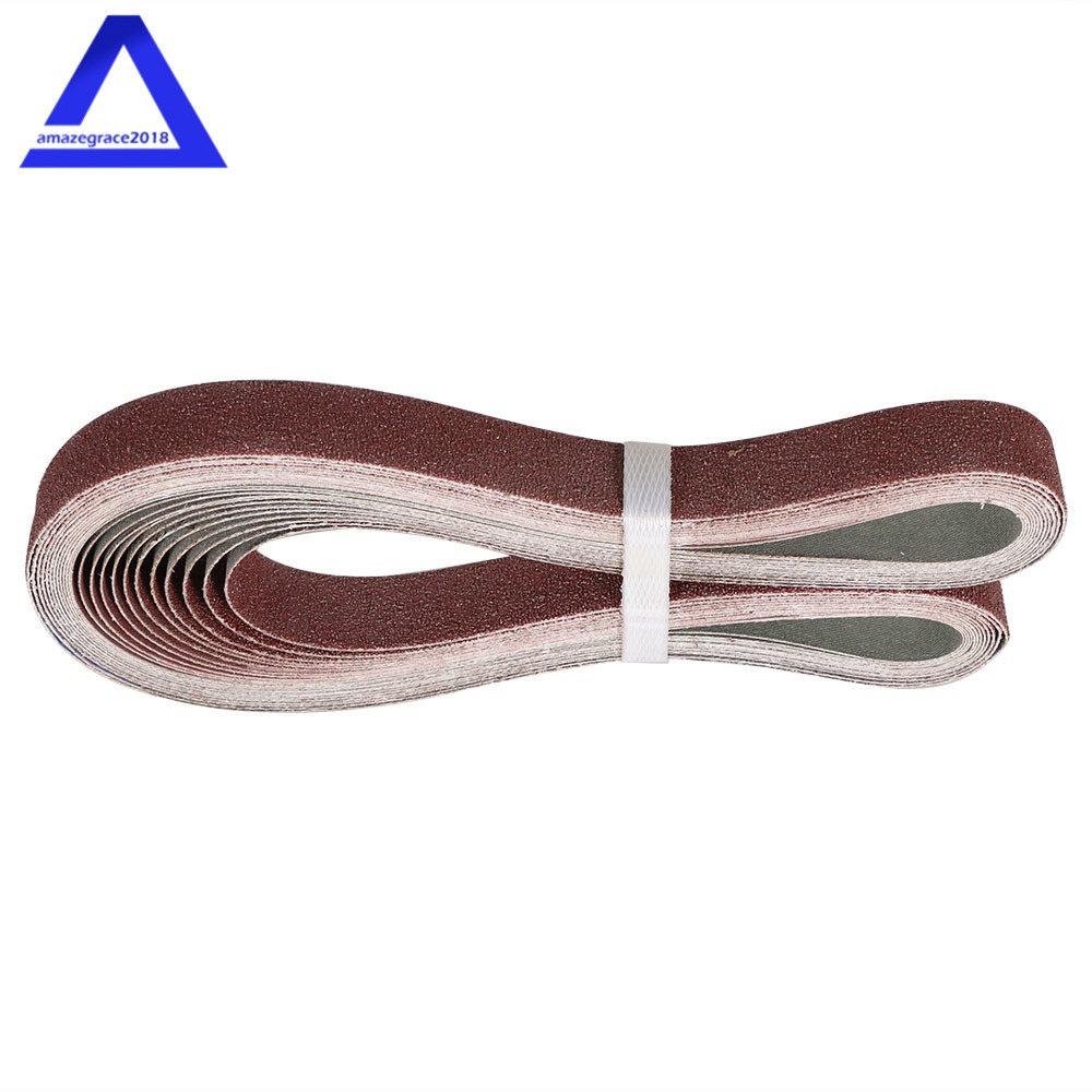 12 Pack 1″ × 42″ 60 80 120 150 240 400 Grit Aluminum Oxide Belt Sanding Belts US