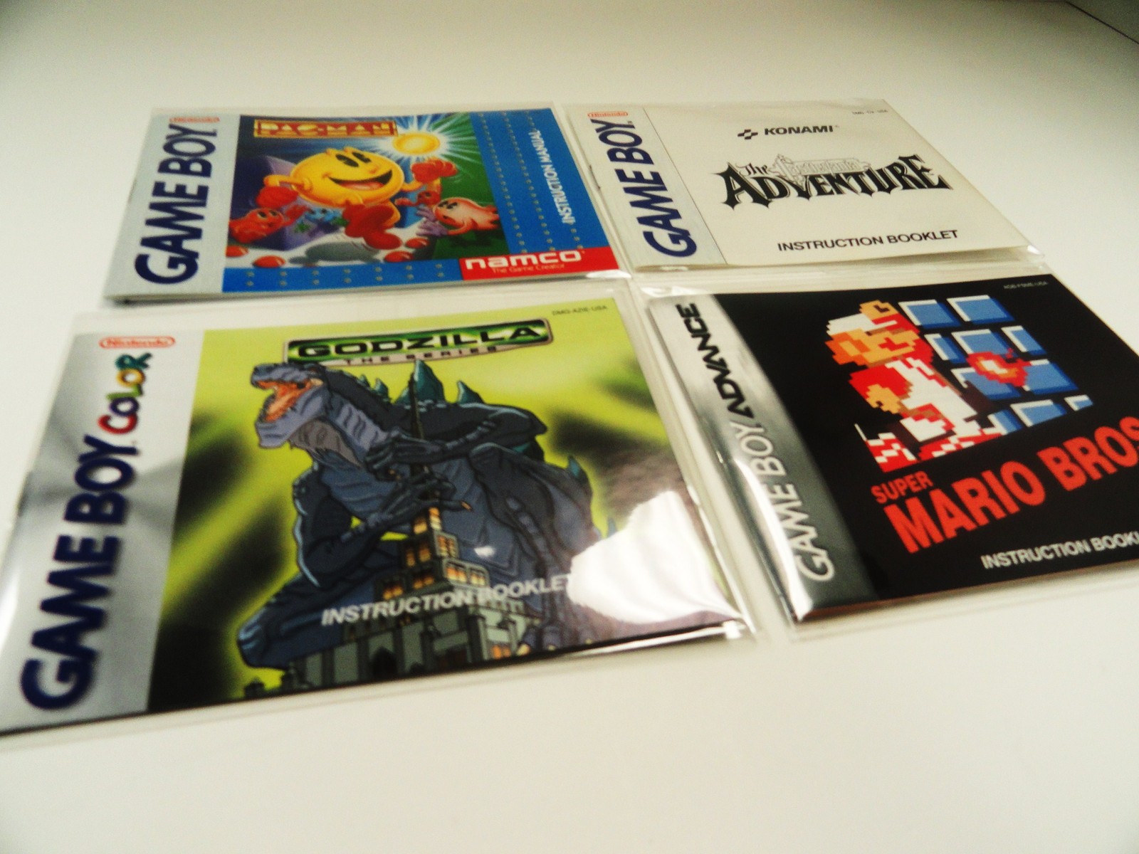 25 Pack Of GAME BOY MANUAL Bags. Crystal Clear Resealable Gameboy