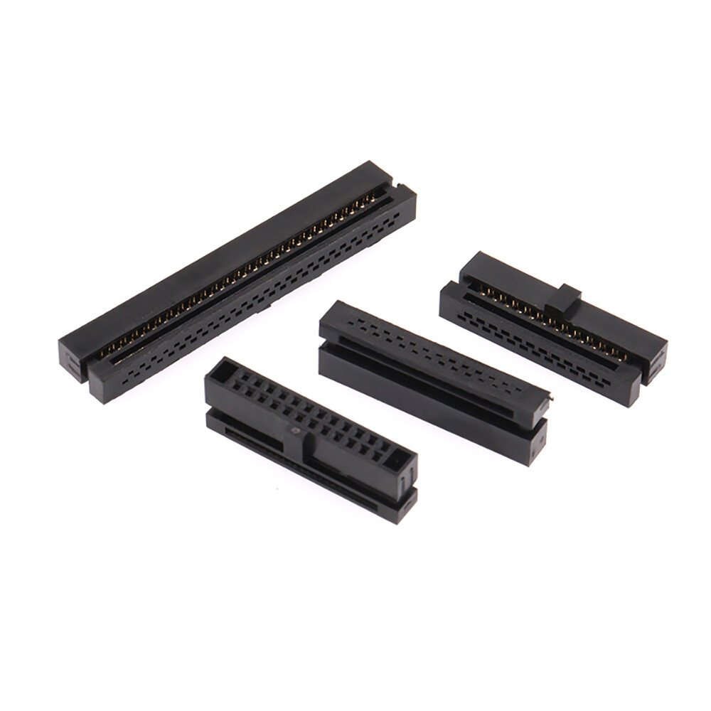 IDC Socket Double Row Female Header Cable Connector 1.27mm Pitch FC 6 / 8-50 Pin