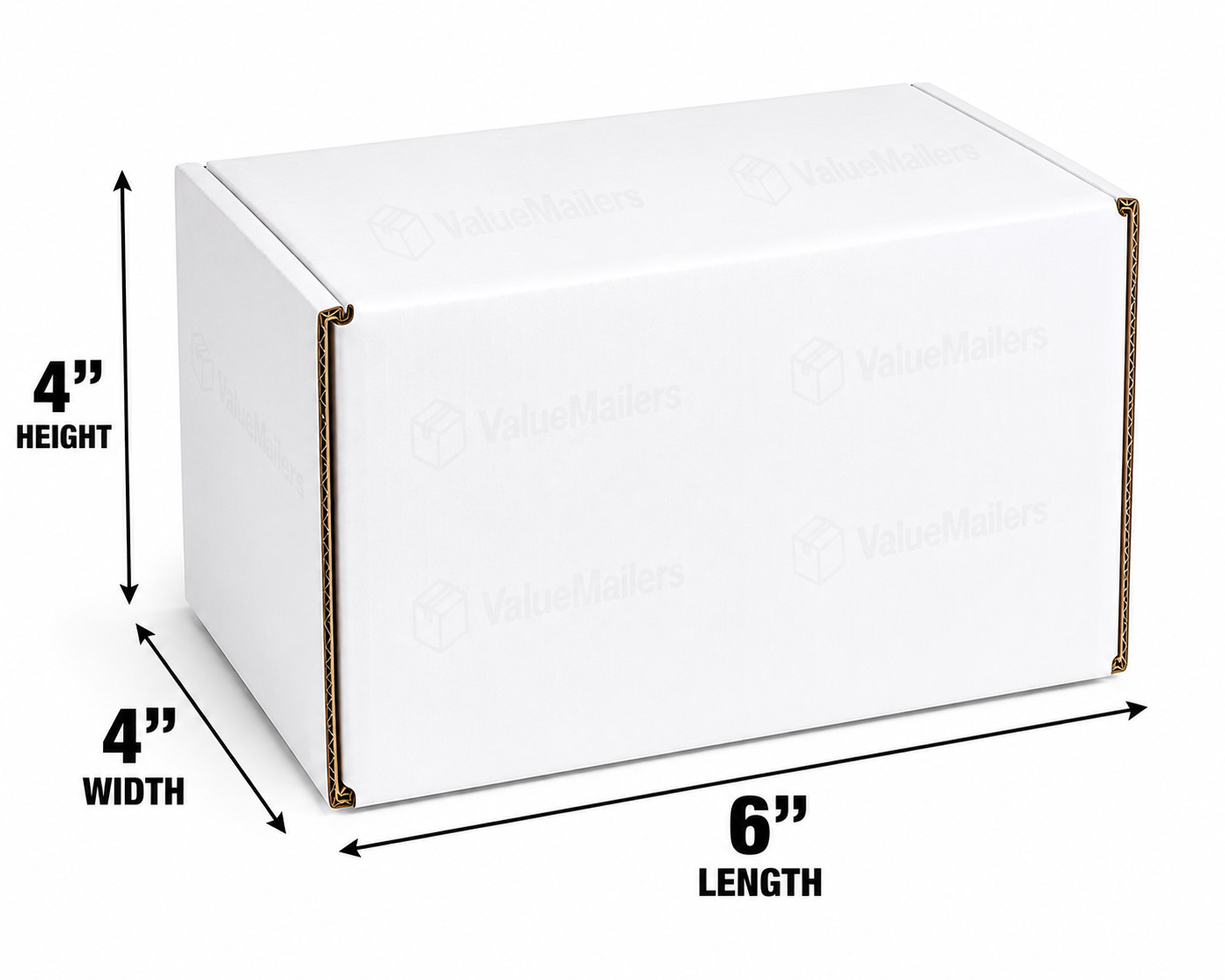 100 – 6 x 4 x 4 White Corrugated Shipping Mailer Packing Box Boxes