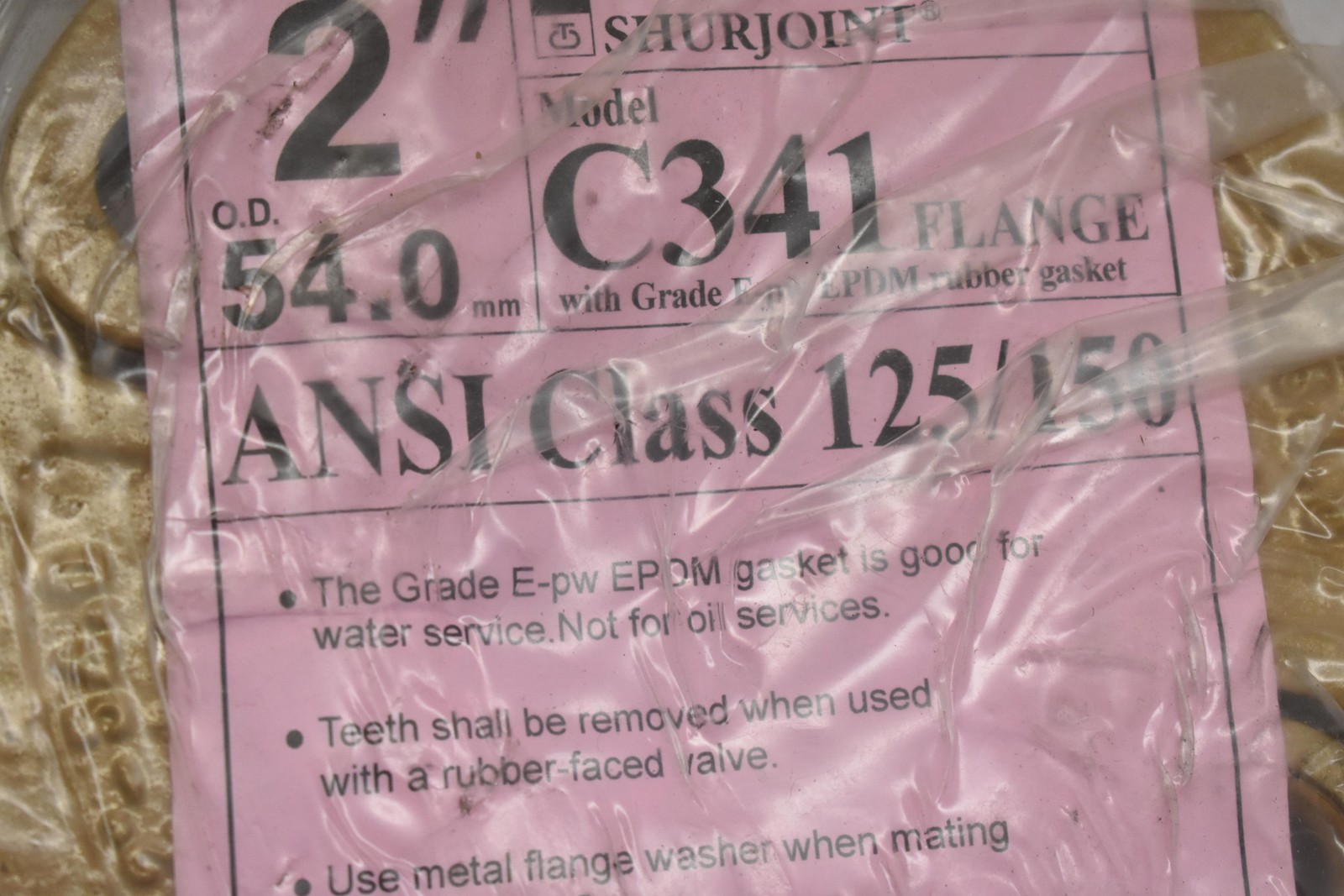 Shurjoint C341 2″ Direct Flange-To-Groove Adapter ANSI 125/150 EPDM Taiwan