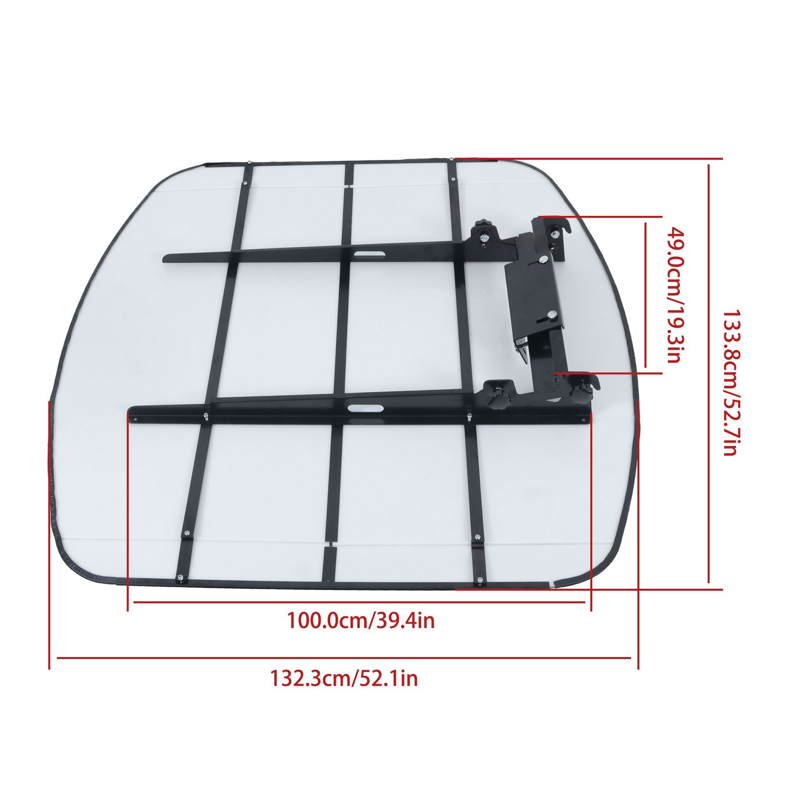 For ROPS 52″ X 52″ White Tuff Top Tractor & Mower Canopy 2″ x 2″ or 2″ x 3″