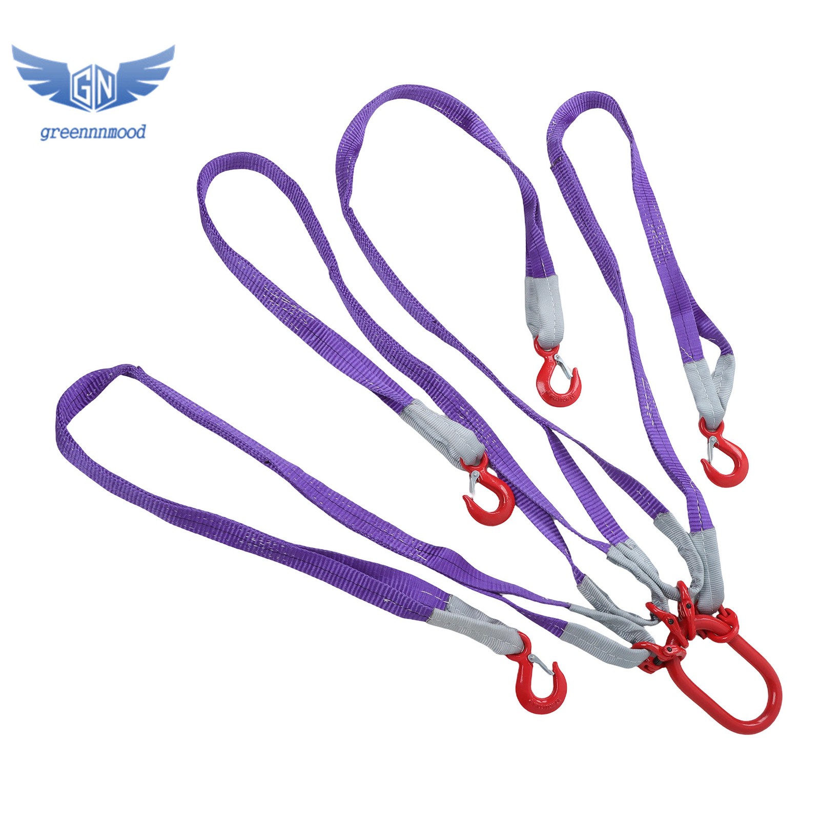 5ft 6610lbs Chain Sling for Lifting with G80 Alloy Steel Four Legs Grab Hook